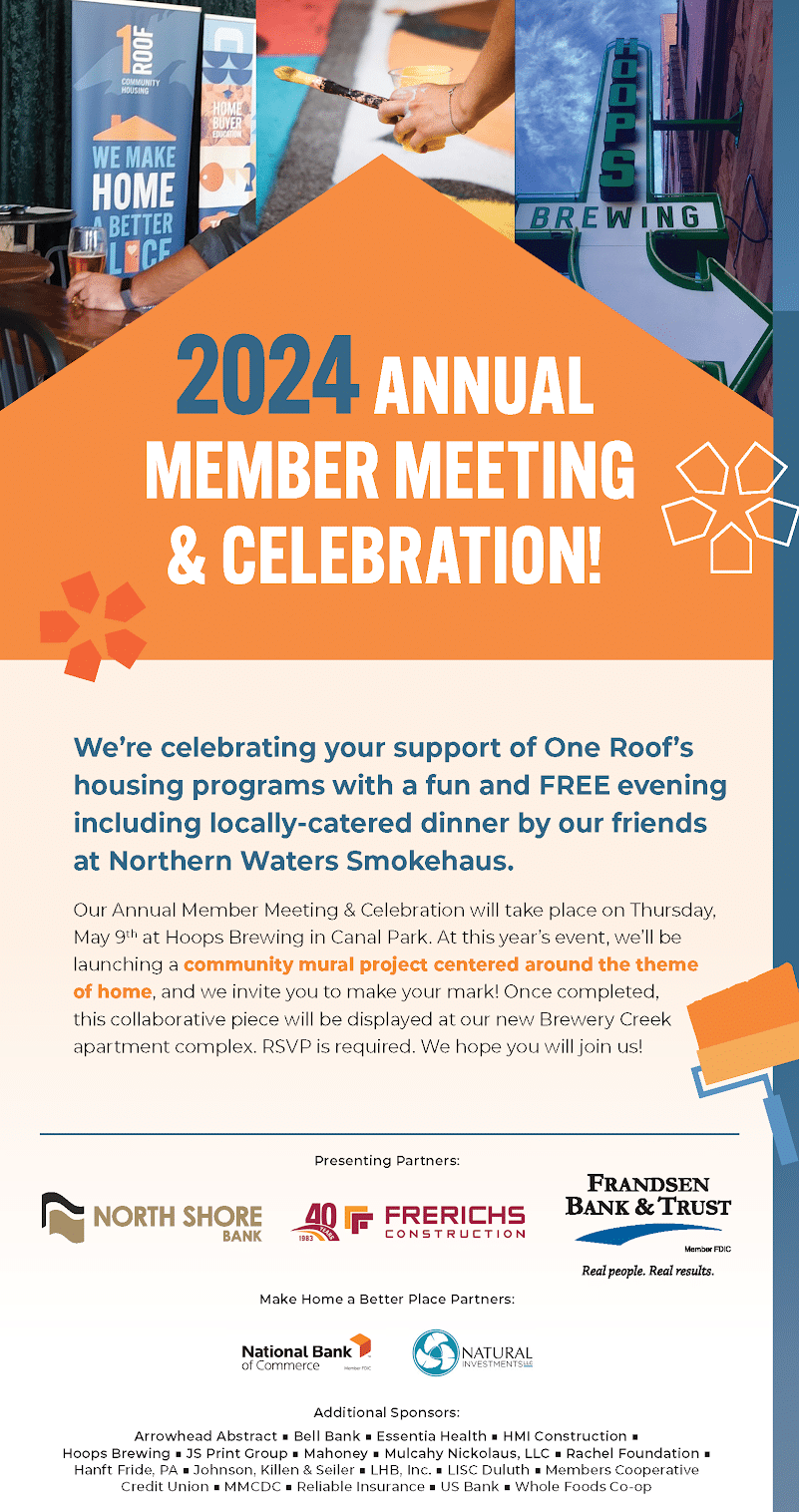 2024 Annual Membership Meeting & Celebration – One Roof Community Housing